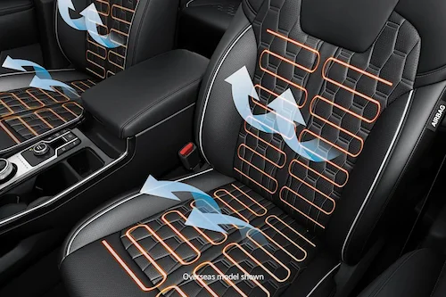 kia sorento ventilated cooling and heated seats feature