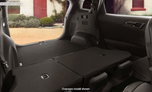 kia sportage folding rear seats feature