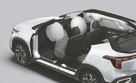 kia seltos six airbags safety feature